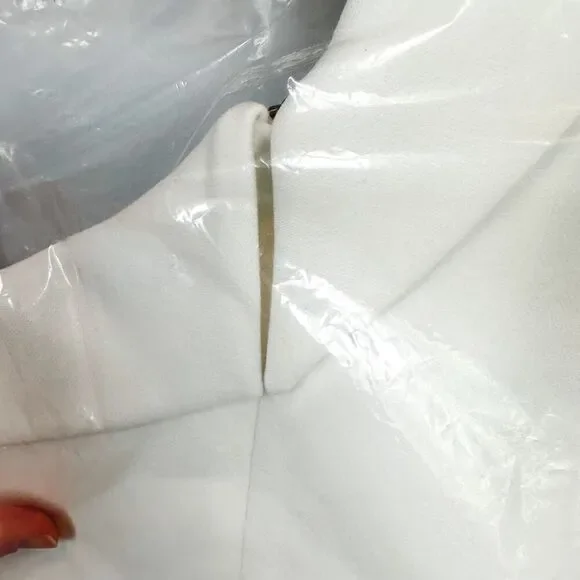 Veronica Beard Middleton Off White One-Shoulder Blazer Dress 10 - Picture 9 of 11